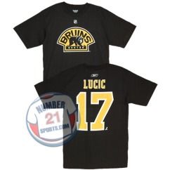 Boston Bruins Milan Lucic Black Alternate Logo Name and Number Jersey 