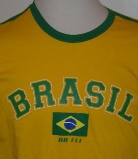BRASIL SOCCER BRAZIL JERSEY BR 111 MENS MEASURED SIZE 48 EUC