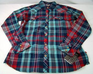 Womens Western Dickies Work Long Sleeve Plaid Tailored Shirt Any Size 