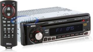 Boss 635CA In Dash AM FM  CD Receiver with Front Panel 3 5mm Remote 