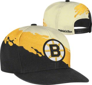 BOSTON BRUINS Mitchell & Ness NG72 Paintbrush NHL Snapback Hat