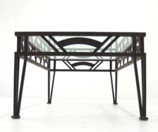 brancusi mid century modern glass top coffee table