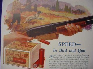  1927 Remington Model 10 Shotgun Bird Hunting Poster