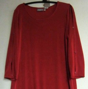 CHICOS TRAVELERS BRANDI DRESS ROUGE RED NWT $99 CHICOS SIZE 2  12/14