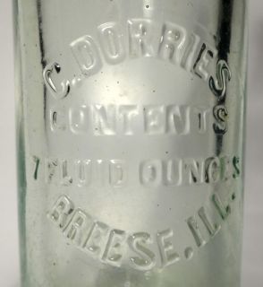 Dorries Breese Illinois IL Soda Bottle Antique Digger Cola Pop 7 