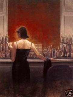 Repro Brent Lynch Oil Painting on Canvas Evening Lounge