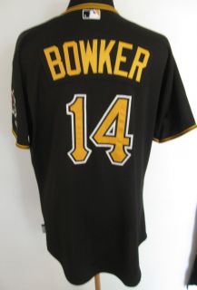 2011 Pittsburgh Pirates John Bowker 14 Game issued Black Home Jersey 
