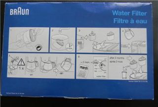 Braun Pureaqua Brita KWF2 Water Filter 2 Boxes for Braun Coffee Makers 