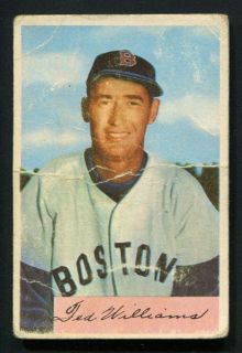 you are bidding on a 1954 bowman 66 ted williams red sox condition 