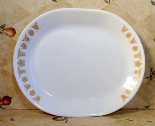 Corelle Corning Butterfly Gold Oval Serving Platter