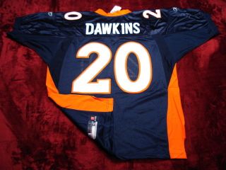 20 Brian Dawkins Broncos Navy Home NFL Sewn Jersey Choose Size