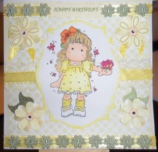 Handmade Magnolia Tilda Happy Birthday Boxed Card SSDT