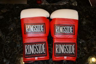 RARE Ringside Lace Red Competition Boxing Gloves 10 Oz