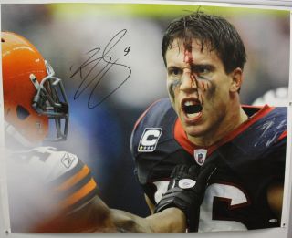 Brian Cushing Autographed 24X30 Bloody Face Canvas Tristar 