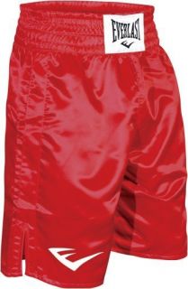 Everlast Boxing Trunks Shorts Solid Red New Bottom of Knee