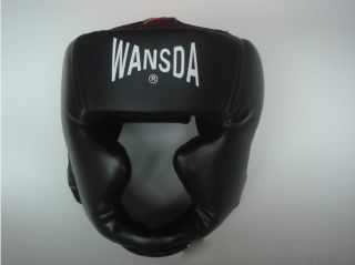   Headgear Head Guard Training Helmet Kick Boxing Protection Gear BLACK