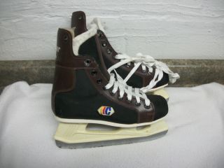Boys Girls Youth Ice Hockey Skates Size 5 Cooper J60 Brown Black 