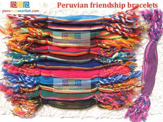250 PERUVIAN FRIENDSHIP BRACELETS WOVEN MULTICOLOR MADE IN PERU
