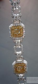 84cts Yellow and White Diamond Bracelet 18K 8 inches R4637 Diamonds 