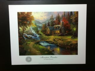 Thomas Kinkade Painter Light Mountain Paradise 1 Print