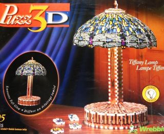 Puzz 3D TIFFANY LAMP 295 PIECES PUZZLE WITH WORKING LIGHT WREBBIT 