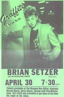 Brian Setzer Live at Graffiti Concert Poster Print Very Limited RARE 