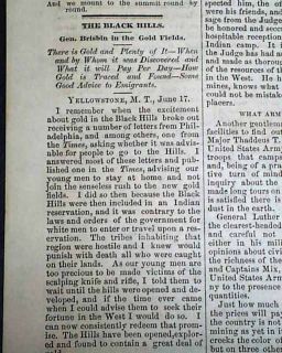 1877 Gold Discoveries Black Hills South Dakota Mormons Brigham Young 