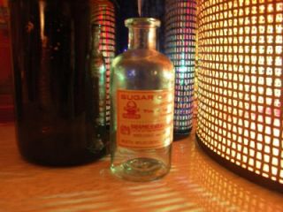 Poison Bottle/Apothecary SUGAR of LEAD Skull label 6 MINT COND