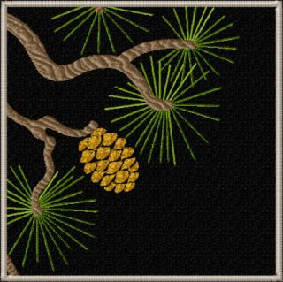 Pine Branch Quilt Motifs/Blocks Machine Embroidery Designs