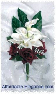   White Calla Lily Lilies Bridal Bouquet Silk Wedding Flowers