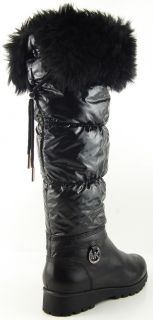 Michael Michael Kors Brandy Snow Black Fur Cuff Womens Designer Snow 