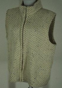 Blarney Woollen Mills Branigan Weavers Zip Front Sweater Vest XL 