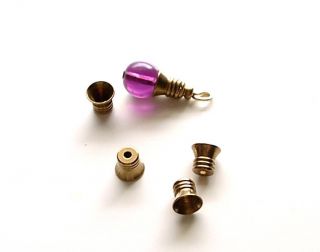  5 5mm Screw Top Brass Bead Caps 18 New