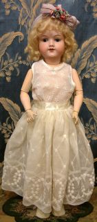 24 Delectable Antique Armand Marseille 390N Doll in Party Dress Such 