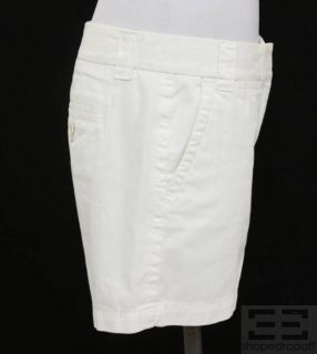 Crew 2pc White Cotton Chino Shorts Set Size 6
