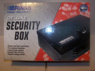 Brinks Home Security Deluxe Security Box Fire Retardant Key Model 4030 