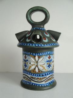 Vintage Arij Brouwer Gouda Dutch Art Pottery Lantern