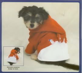 Fleece Snowman Dog Hoodie M Medium Jacket Sweater Costume Pet 
