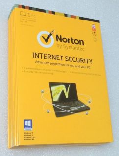 NEW Norton Internet Security 2013 One User 3 Installs Complete Retail 