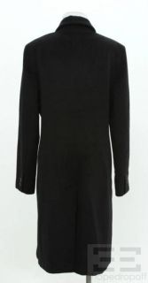 Brooks Brothers Black Wool Cashmere 3 4 Length Button Up Coat Size 10 