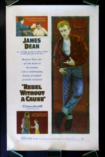 REBEL WITHOUT A CAUSE * CINEMASTERPIECES 1SH ORIG MOVIE POSTER 1955 