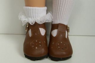 brown tstrap t strap doll shoes for 18 effanbee katie
