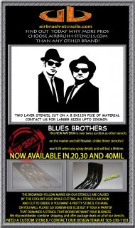 Blues Brothers Airbrush Stencil Template Motorcycle Chopper Paint New 