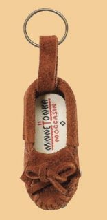   Miniature Moccasin Keychain Key Ring Brown Free US Shipping