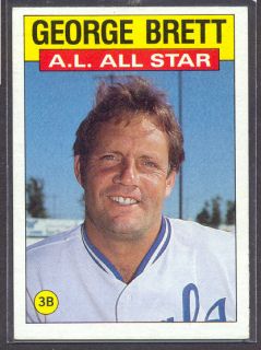 George Brett, 1986 Topps #714 AL All Star, Royals