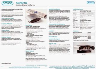 Amino AMINET103 IPTV Ethernet Set Top Box SEALED Kits