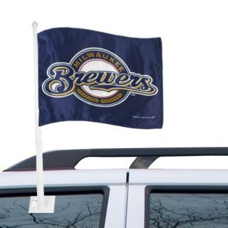 click an image to enlarge milwaukee brewers 11 x 15 navy blue car flag 