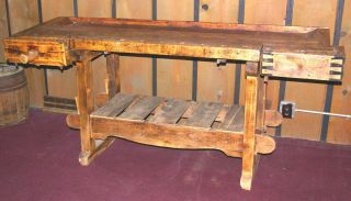 antique workbench country woodworker bench  1175 00