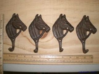 horse head hooks set 5x2 7 8 cast iron