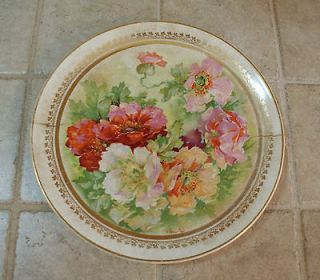 RARE Antique Dresden China Floral Flowers Hand Painted  